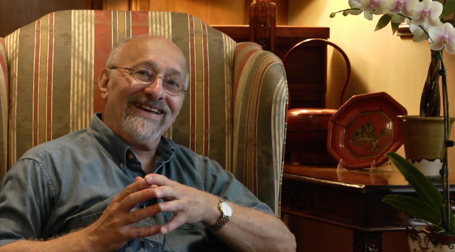 dr allan n schore during a when interview with david roy in los angeles ca