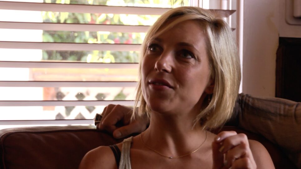 mermaid hannah fraser during a when interview with david roy in santa monica ca